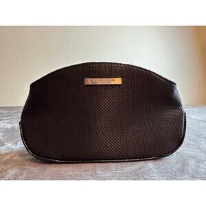Giorgio Armani Parfums designer cosmetic bag toiletries bag new black woven